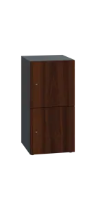 DOMINIT 22 úložná skříň 2-boxová, 917x450x400 mm, korpus antracit, dvířka ořech královský